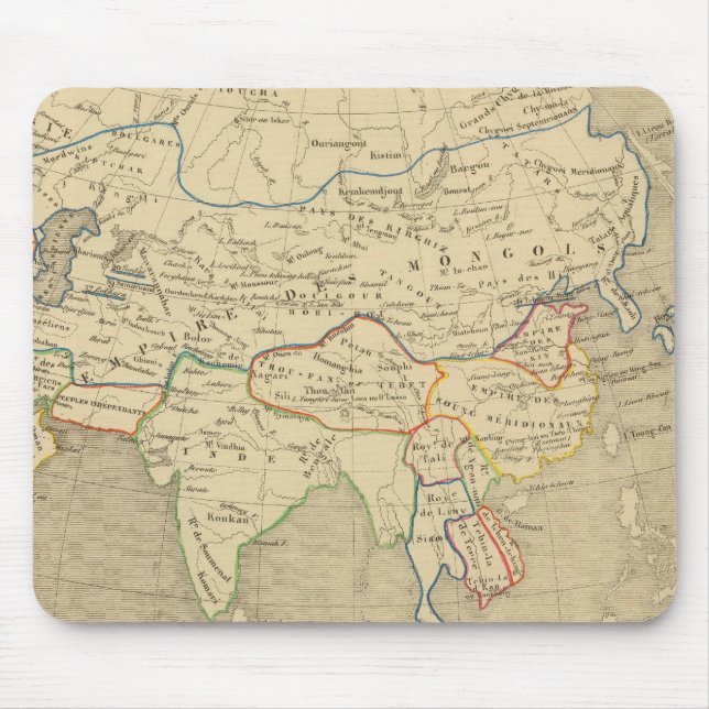 L'Asie, l'an 1220 ap JC Mousepad (Vorne)