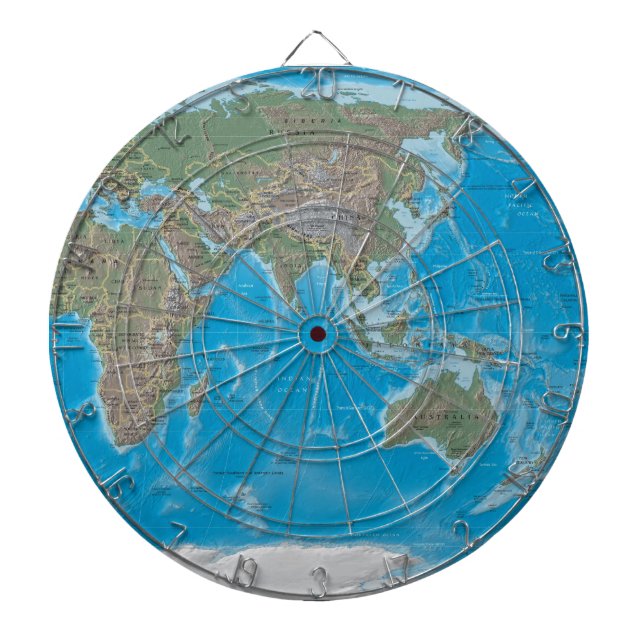 L'Asie, l'Australie, et la cible de carte du monde (Devant)