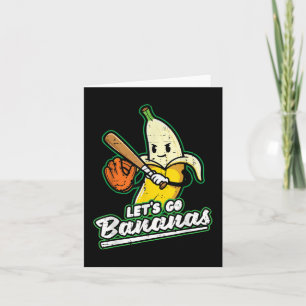 Lass's Go Banana Funny Men Boys Kids T - Shirt Karte