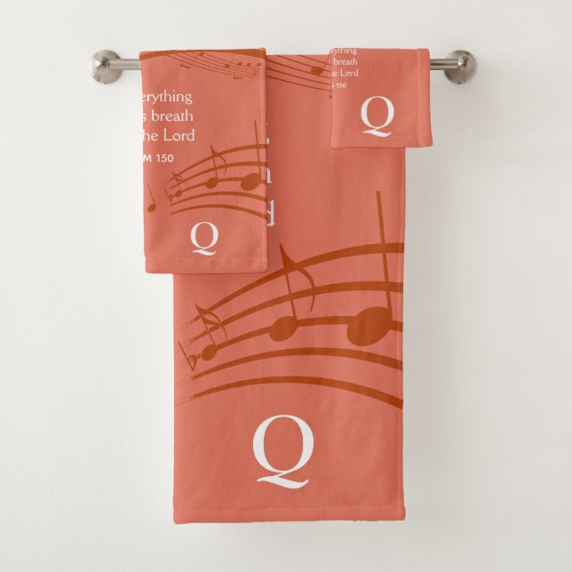 LASS ALLES, WAS BREATH Music Monogram HAT Badhandtuch Set (Insitu)