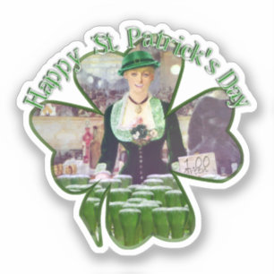 Lass Barkeeper St. Patrick's Day Aufkleber