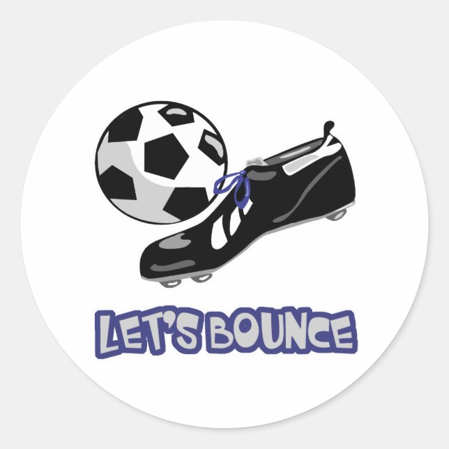 Lass Bounce Fußballball Runder Aufkleber (Vorderseite)