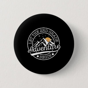 Lass das 2. Klasse-Abenteuer beginnen Retro erster Button