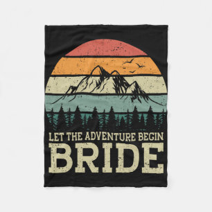 Lass das Abenteuer Begin Bride Just Married Paares Fleecedecke