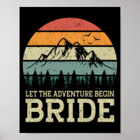 Lass das Abenteuer Begin Bride Just Married Paares