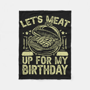 Lass das Fleisch für mein Grillen-Party am Geburts Fleecedecke