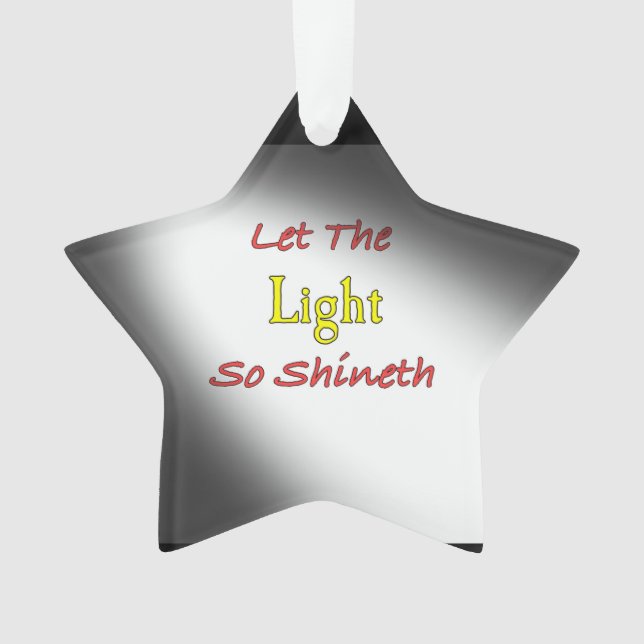 LASS DAS LICHT SO SCHINETH-STERN-Zierwerk Ornament (Vorderseite)
