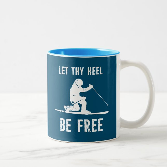 Lass, dass du dich frei bewegen kannst Telemark Sk Zweifarbige Tasse (Rechts)