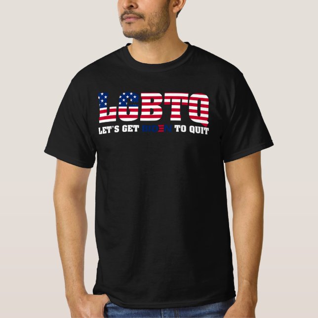 Lass dazu verleiten, das Logo zu verlassen T-Shirt (Vorderseite)