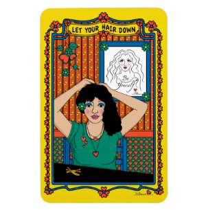 Lass Dein Hair Down_B_4x6 Kühlschrank Magnet