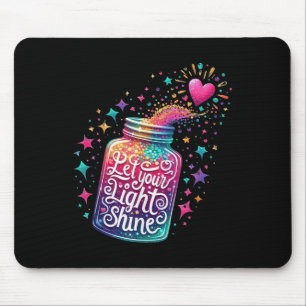 Lass dein helles Rheinfarbenherz Mousepad