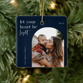 Lass dein Herz als leichtes Arch-Foto Keramikornament