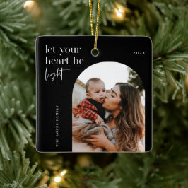Lass dein Herz als leichtes Arch-Foto Keramikornament