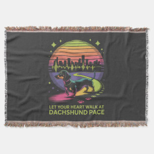 Lass Dein Herz im Tempo eines Dachshunds laufen Decke