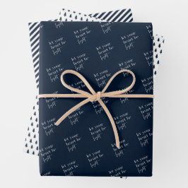 Lass dein Herz sei hellblau Weihnachten Geschenkpapier Set