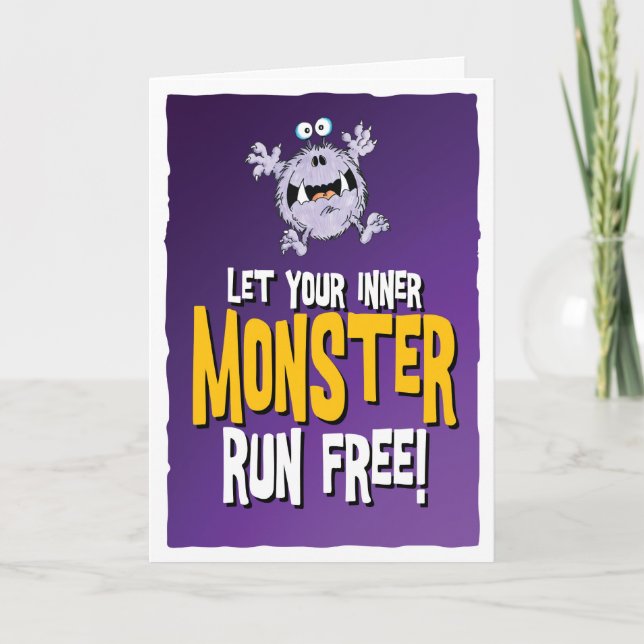 lass dein inneres Monster frei laufen! Karte (Vorderseite)