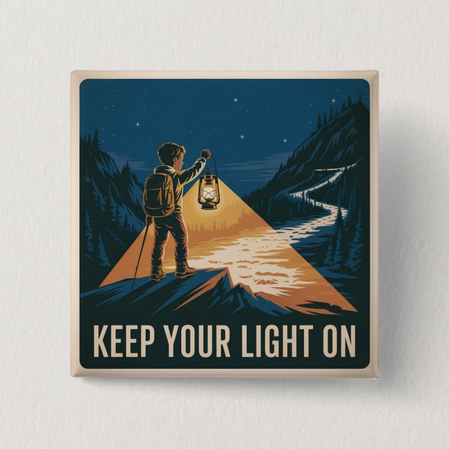 Lass Dein Licht An Button (Vorderseite)