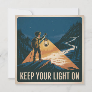 Lass Dein Licht An Feiertagskarte