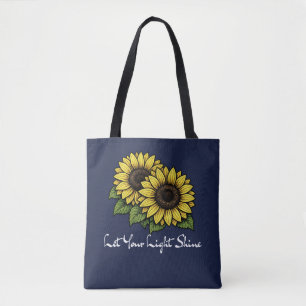 Lass Dein Licht Scheinen Sonnenblumen Frauen T-Shi Tasche