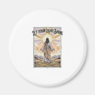Lass dein Licht scheinen Vintage-Glaube Magnet
