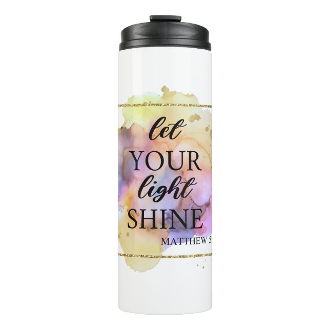 Lass dein Licht Thermosbecher (Vorderseite)