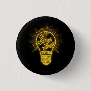 Lass dein Lichtschacht-Glühbirne-Grafikbrille Button