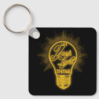 Lass dein Lichtschacht-Glühbirne-Grafikbrille Schlüsselanhänger