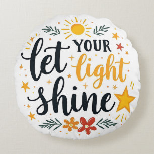Lass dein Lichtschacht - Inspirationsbibel Verse Rundes Kissen