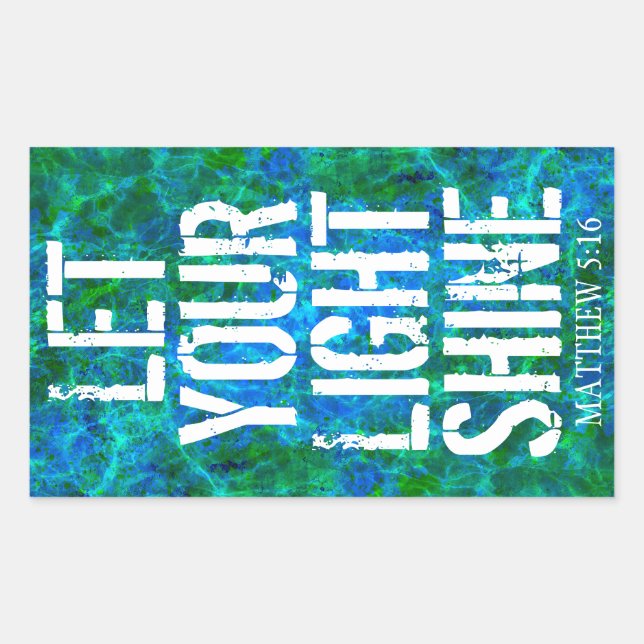 LASS DEIN LICHTSCHEIN RECHTECKIGER AUFKLEBER (Vorderseite)