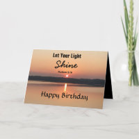 Lass Dein Light Shine Birthday Sunset Bibel Zitat