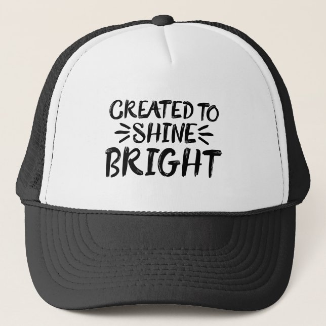 Lass dein Light Shine Scripture Art Zitat Motiv Truckerkappe (Vorderseite)