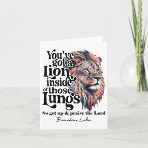 Lass dein Löwe Brandon See Merch Lob Jesus Karte