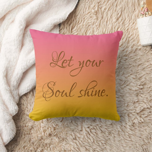 Lass dein Soul Shine Sunrise Throw Kissen (Decke)