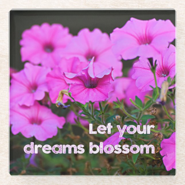 Lass dein Träume Blossom Glasuntersetzer (Vorderseite)