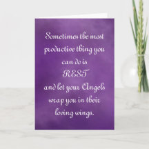 Lass deine Engel wrap dich.. Comfort Quote Card