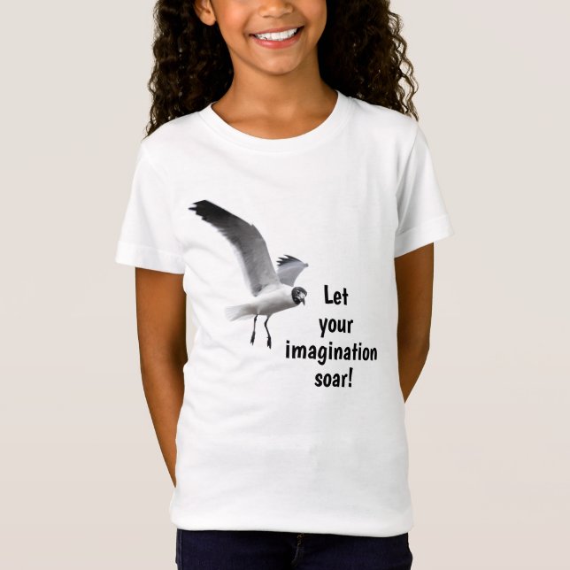Lass deine Fantasie in die Höhe! Seagull T-Shirt (Vorderseite)