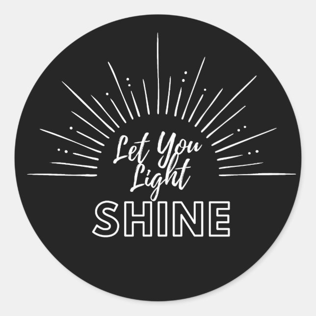 Lass Deine Lichtschneesichel Runder Aufkleber (Vorderseite)