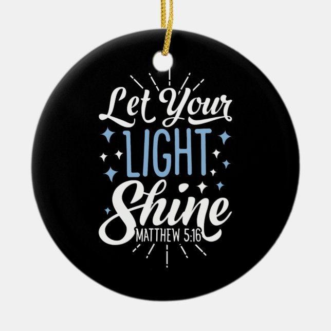 Lass deine Lichtschwelle Christlichen Männer Fraue Keramik Ornament (Vorne)