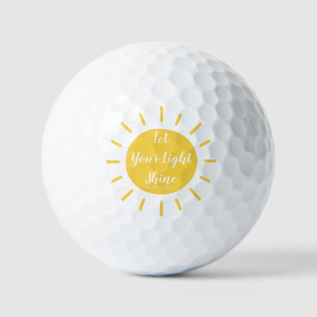 Lass Deine Light Shine Matthew 5:16 Golfbälle (Vorderseite)