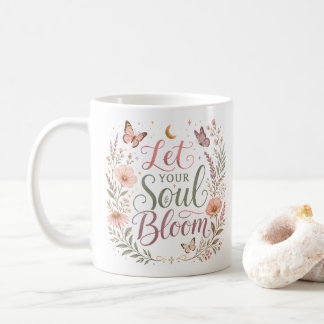 Lass deine Seele mit Boho-Wildblumen erblühen Kaffeetasse