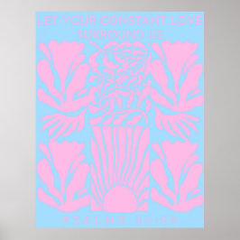 Lass deine ständige Liebe Liebe um uns herum Poster