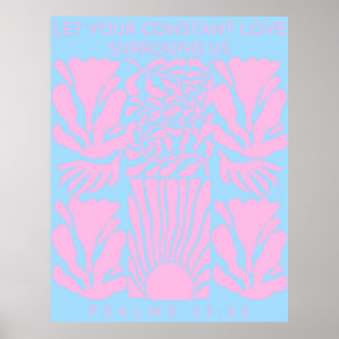 Lass deine ständige Liebe Liebe um uns herum Poster
