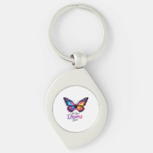 Lass deine Träume fliegen – Bunter Schmetterling Schlüsselanhänger