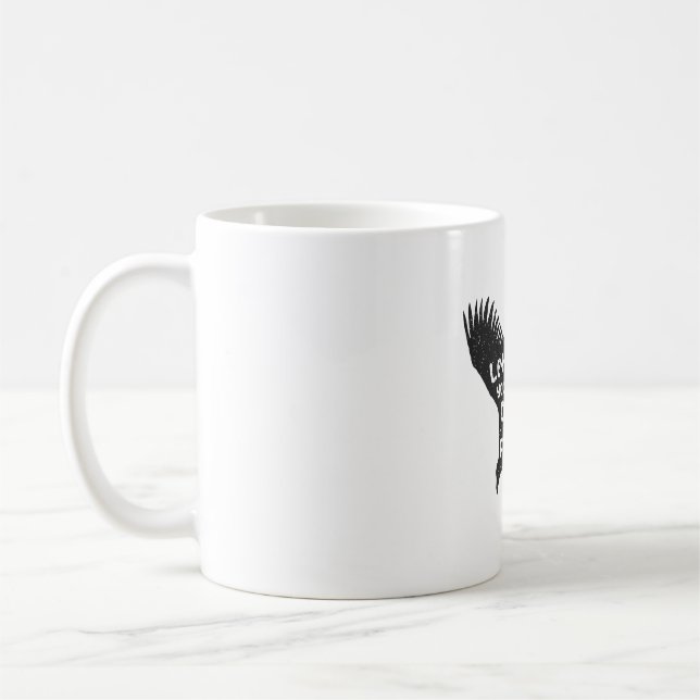 Lass deine Träume Flight Eagle Black Kaffeetasse (Links)
