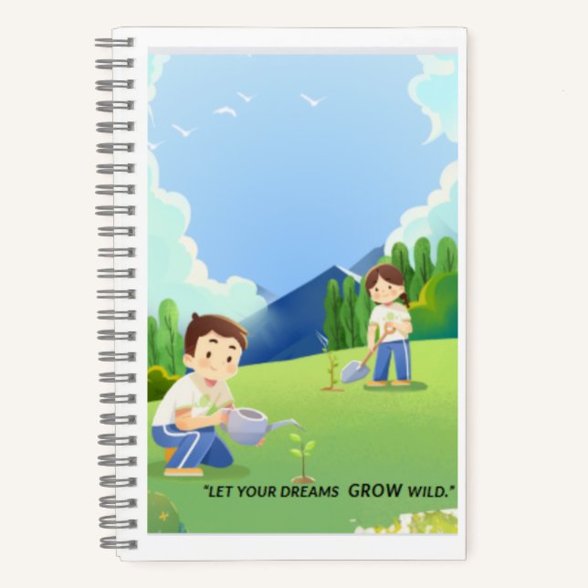 Lass Deine Träume Grow Wild - Spiral Notebook Notizbuch (Vorderseite)