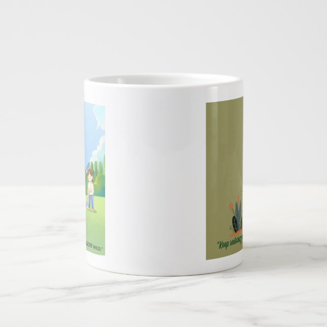 Lass Deine Träume wach werden | Inspirative Tasse. Jumbo-Tasse (Vorderseite)
