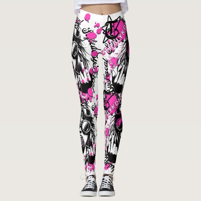 Lass deinen Ausdruck durch deine Mode Leggings (Vorderseite)