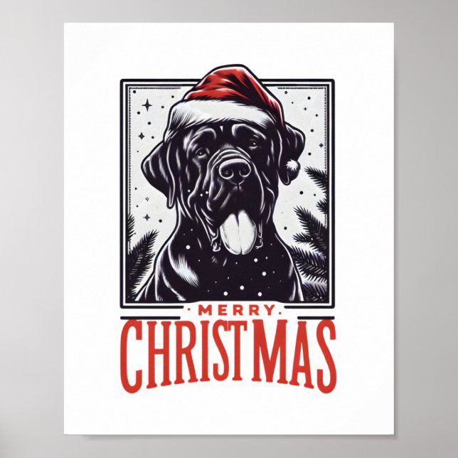 Lass Deinen Cane Corso 'sleigh' in der Saison mit  Poster (Vorne)
