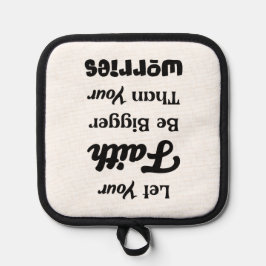 Lass deinen Glauben - Schwarz Topflappen