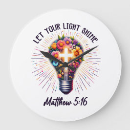 Lass deinen Lichtschacht Große Wanduhr